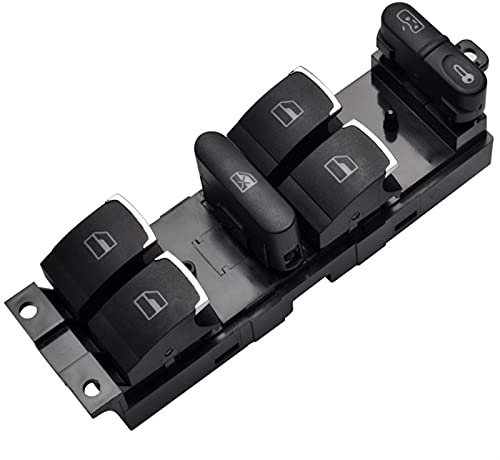 Fensterheber Schalter Fenstersteuerungsschalter Master Power Button Fit Verwendung for VW 99-04 GTI. Golf 4 Jetta. MK4 BORA BEETLE. Pasat B5 OEM 3BD 959 857 Schalter Fensterheber Vorne Links