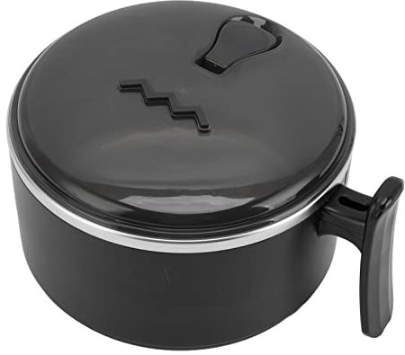 Ciotola isolata in acciaio inox 304, con supporto per coperchio, tazza Ramen cava a doppio strato isolante termico per la cucina, rosso (Acoutomchar3sdx2-11)