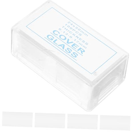 OKUMEYR 100stücke Glasobjektträger Für Labormikroskope Objektträger Aus Laborglas Speziell Für Wasserproben Und Proben Vorbereitet Kompakte Box Zur Einfachen Aufbewahrung Und Organisation