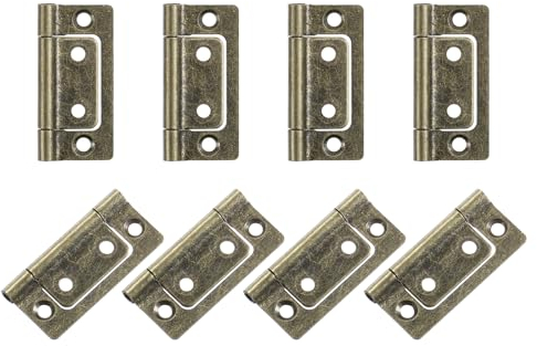 QUARKZMAN 8Stk 2x1 Tür Scharniere Ohne Einsteckschloss Kein Geräusch Falttür Scharniere Beschichtung für Schränke Möbel Fenster Garderoben Grün Bronze