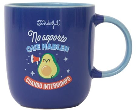 Mr. Wonderful - Taza - No soporto que hablen cuando interrumpo - Taza de Café Personalizada - Taza de Cerámica con Mensaje Divertido