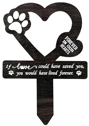 Plaque commémorative personnalisée pour chien - Marqueur funéraire pour animaux de compagnie - Piquet de jardin chaleureux - Décoration de jardin - Tableau de condoléances personnalisé pour la perte