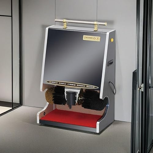WEIMILOR Cireuse à Chaussures à Induction Automatique, Nettoyeur de Chaussures électrique, Machine à polir Les Chaussures à Induction Automatique en Acier Inoxydable pour Le Polissage