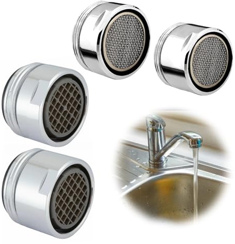 AstraGlam 8 Piece Tap Strainer Set, Aerator M22, Aerators for Taps, M22 for Aerator with 1 Mixing Nozzle Keys,Metal Faucet strainer Insert,Tap Aerator for Bathroom, Kitchen