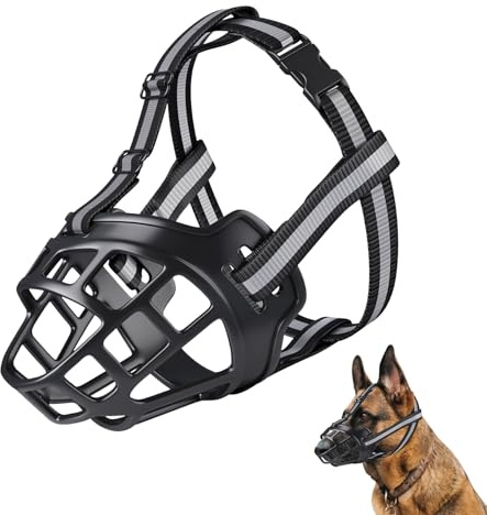 Muselière pour Chien, Musoliaire Chien, Museliere Anti Aboiement, Museliere Chien pour Petits, Moyens Et Grands Chiens avec Sangles Réglables, Mieux Prévenir Les Morsures, Mâcher et Aboyer