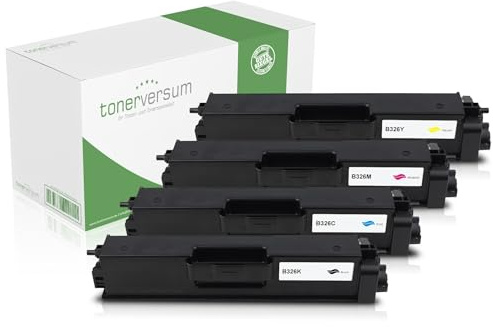 Tonerversum Toner kompatibel als Ersatz für Brother TN-326 TN-326BK TN-326C TN-326M TN-326Y für DCP-L8400CDN DCP-L8450CDW HL-L8250CDN HL-L8350 HL-L8350CDW MFC-L8650CDW MFC-L8850CDW (4er-Pack CMYK)