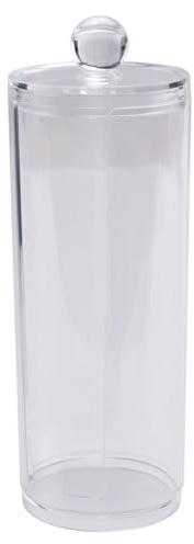 Steowsey Distributeur Rond de Tampons de Coton de RéCipient de Maquillage avec le Coton Acrylique Clair de Distributeur