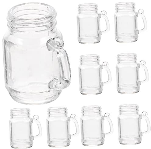 GLEAVI 30 Stück Mini-Bierkrug bastelset basteln für bastelmaterial für DIY-Schmuck craft Herstellung hängendes Kunsthandwerk Hängedekoration Plastik Wiederverwendbar