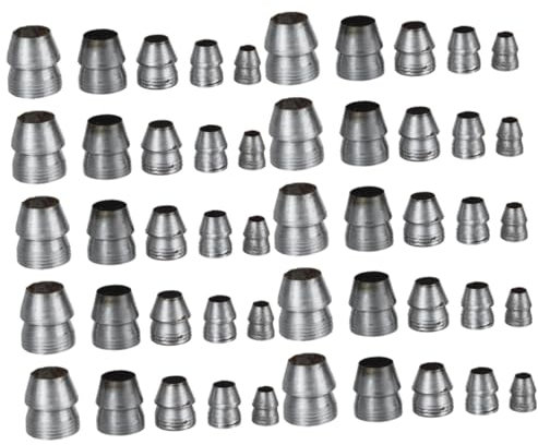 Operitacx 2 Set Set Di Cunei Rotondi Maniglia Cunei Di Sicurezza Con Manico Tondo Cunei D'ascia Spec Zeppe Rotonde Zeppa Tonda in Metallo Manico A Cuneo Ferro Da Stiro Argento 25 Pezzi * 2