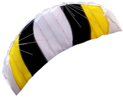Aymzbd Zweileiner Lenkdrachen, Leicht zu Fliegen, Outdoor Spielzeug, Gleitschirmdrachen für Kinder, Gelb