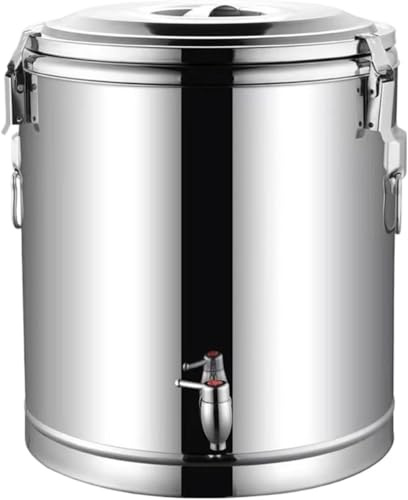 Seau à Lait en Bidon De Lait Seau à Lait en Acier Inoxydable Seau à Lait en Canette De Lait avec Stockage à Robinet Réservoir Scellé De Transport De Lait Pot à Lait, Silver, 20L