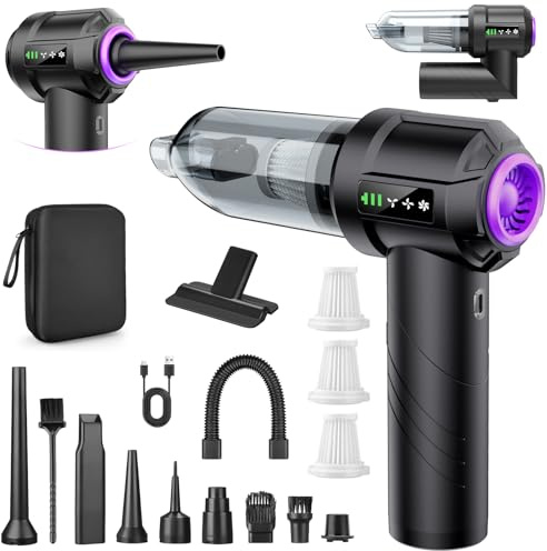 Dslive Handheld Vacuum Cleaner, 22,000Pa Suction, 4-in-1 Car Vacuum Cleaner Cordless, 100,000 RPM Brushless Motor, 30 Min Runtime, 3 Speed, USB-C Charging, for Car Home Pet Hair Camping Cleaning
