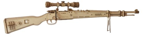 3D Puzzle Wooden Rifle, Kar98k Rifle Model Building Model Kit, DIY STEM Assembly Kit for Teens & Adults