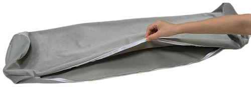 Nackenrollenbezug Bezug Samt for Nackenrolle Nackenkissenbezug mit Reißverschluss for Kissenrollen aus Memory-Schaum und Nackenkissenrollen(Grau,20x100cm)