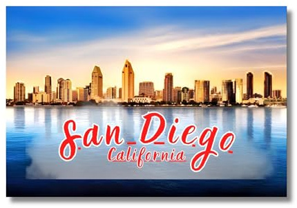 San Diego Kühlschrankmagnet- Souvenir - Reiseandenken - Geschenk 241225 San Diego Fridge Magnet- aimant de refrigerateur- calamita de frigorifero- iman de nevera