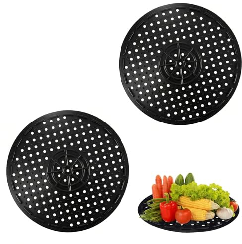 ZXNJA 2 insertos redondos para fregaderos, de silicona, reutilizables, para baño, cocina, jardín (negro)