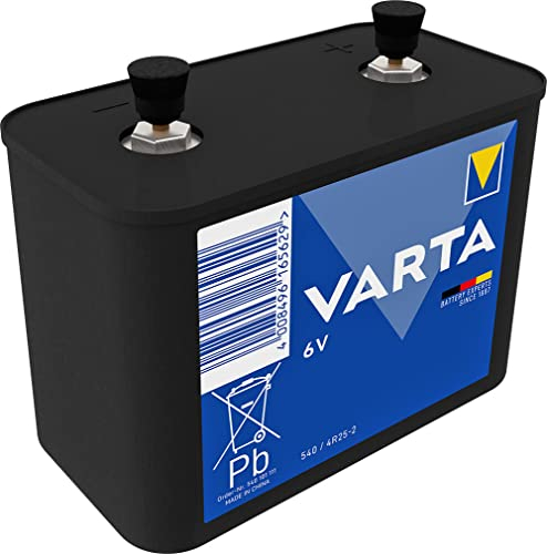 Varta 4R25-2 Pila Zinco Cloridio, 6 V, 19 Ah, per Cantiere, Allarme, Segnaletica Stradale Luminosa, Agri