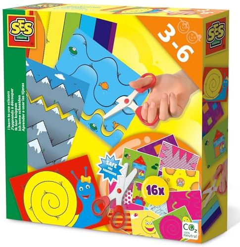 SES 89-14809 kreativt pysselset Jag lär dig att skära, flerfärgad