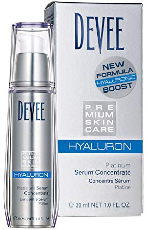 DEVEE® Hyaluron Platinum Serum Concentrate - Gesichtsserum mit verkapseltem Hyaluron, Serum für jeden Hauttyp geeignet, hydrierende und hochaktive Wirkstoffe, leichte Textur, 30 ml