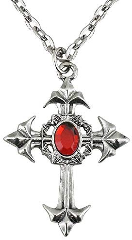 Collier Croix Gothique avec Pierre