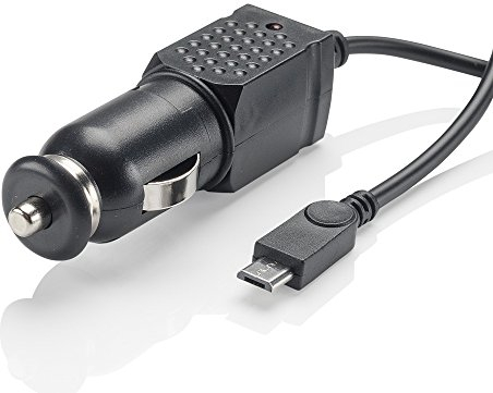 Slabo KFZ Ladekabel Micro USB - 1A - für Amazon Fire Tablet | Fire 7 | Fire HD 8 (2012-2018) | Fire HD 10 (2015-2017) auch mit Alexa Auto Ladegerät Pkw Kabel LKW - SCHWARZ | Black