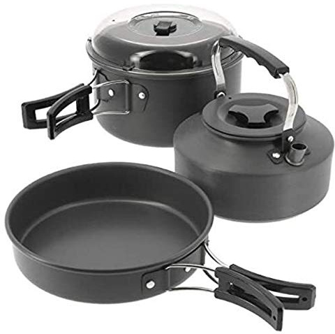 NGT Kochset Kettle, Pot und Pan Set 3pc, schwarz, M, FCC-SET-3PC