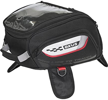 ViaTerra Oxus Magnetic Motorcycle Tank Bag |13L Capacity, Converts to Backpack, Scratch-Free Base, EBC Net, External Rain Cover | Universal Fit for Touring & Adventure Riding