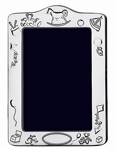 AG Cadre photo en argent sterling pour baptême de bébé 15,2 x 10,2 cm