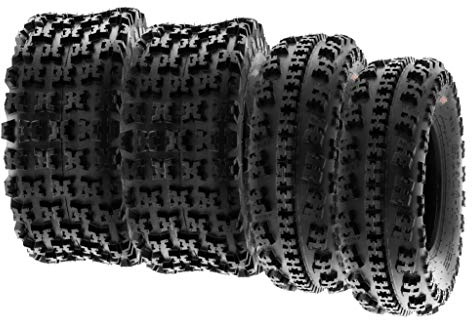 SunF A027 21x7-10 & 20x11-9 XC ATV UTV Quad Reifen Sportreifen Stollenreifen 6PR TL 35J E4, Satz von 4 Stück