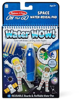 Melissa & Doug On The Go Water Wow! Wiederverwendbarer, schmutzfreier Aktivitätspad – Platz – Partygeschenke, Strumpffüller, Reisespielzeug für Kleinkinder, saubere Malbücher für Kinder ab 3 Jahren