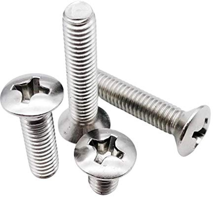 M2/M2.5/M3/M4/M5/M6 304 acero inoxidable empotrada Phillips Raised cabeza avellanada óvalo de media Tornillo M2.5x12mm, 50Pcs