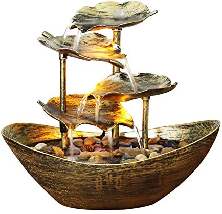 agua para interiores, con forma hoja loto vela con luces LED, para decoración mesa en casa o oficina