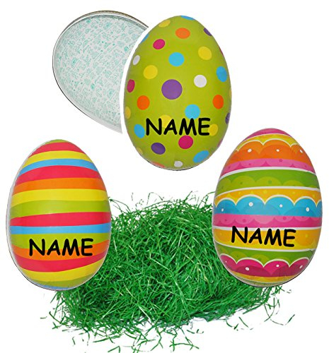 alles-meine.de GmbH 10 Stück Ostereier/Eier + Ostergras - zum Befüllen Größe & Anzahl frei wählbar 9 bis 36 cm - Hasen - Hasen Küken Blumen einfarbig Uni Sprenkel Hühnere..