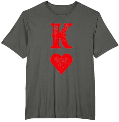 Herzkönig Spielkarte Herz König T-Shirt