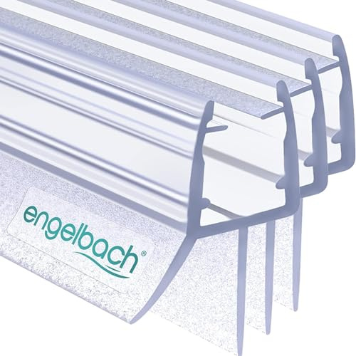 Engelbach® Duschdichtung 3x 100cm mit perfekter Passform für 5-8mm Glastüren - Duschtürdichtung mit extra dicker Gummilippe - für alle Duschtypen - 100% wasserdicht - Einfache Installation