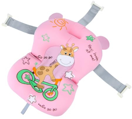 Soporte para Asiento de Baño Infantil, Malla Antideslizante Rosa | Apoyo Cómodo y Fácil de Fijar, Uso en Baño de Ñiño, Tela Flexible, para Recién Nacidos