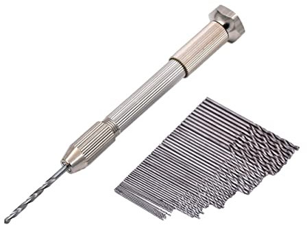 Hemobllo 51stücke Handbohrer Manuell Einseitige Handbohrmaschine Teiligem Set Bohrern Für Schmuck Und Uhrenreparatur Silber Drehwerkzeug Mit Stiftschraubstock Und Drahtlehren-bithalter