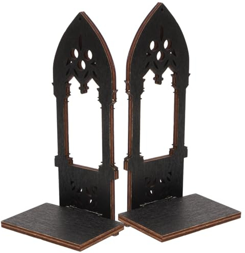 Zerodeko 1 par de candelabros de pared con arco gótico, soporte para velas de pared, soporte vintage para velas de pilar para decoración del hogar, fiesta de granja