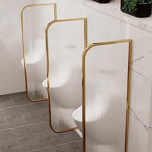 GLJTUO Urinal-Trennwand, Toiletten-Sichtschutz Aus Gehärtetem Glas, Kreative Trennwand, Wandtrennwand Für Hotels/Büros/Bars (Titan)