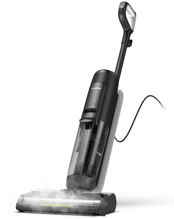 Tineco Steam Corded Wet Dry Vacuum iFLOOR 5 Steam All-in-one, Steam Mop Hardwood Floor Cleaner Great for Sticky Messes, 120℃ High-temp Steam, Self-cleaning with steam