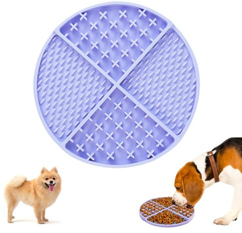 Slow Feeder Anti Schling Napf für Hunde und Katzen Leckmatte Hund mit großem Saugnapf,Schleckmatte Katze für Nassfutter und Trockenfutter,1 Pcs