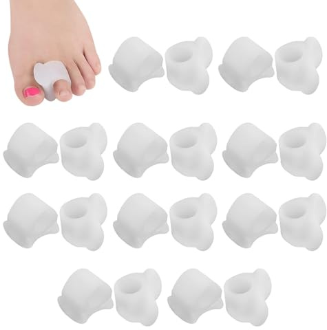 10 Paar Silikon Zehenspreizer für Hallux Valgus Korrektur - Damen und Herren, Zehentrenner, Hammerzehen Korrektur, Zehenschutz, Toe Spacer und Stretcher