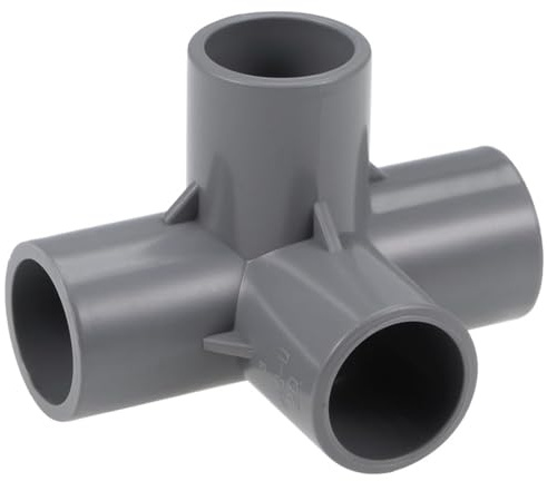 TOP-VIGOR 10 conectores de tubería de PVC de 4 vías, conectores de esquina en T de 20 mm, empalmes de tubo deslizante de 4 vías, conector de ángulo recto para conexión de tubería de agua de jardín
