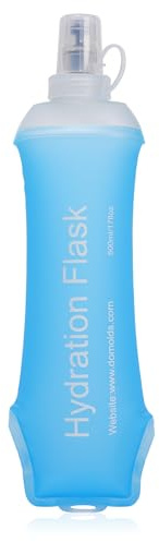 Bouteille d'eau souple pliable en TPU de 500 ml pour sac à dos, randonnée, cyclisme, escalade (bleu)