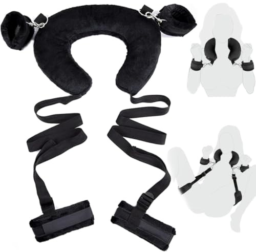 Ensemble De Bondage Bdsm 3 En 1 (Menottes, Entraves Pour Les Cuisses Et Les Chevilles Coussin Sexuel) Pour Couples Et Jeux Érotiques Au Lit Convient Aux Femmes Et Aux Hommes, Débutants Comme Confirmés