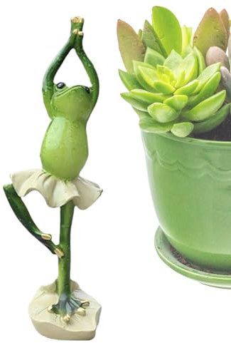 Statua Rana - Statua della rana decorativa | Presenta la fantasia con questa statua di rana come un elegante ornamento di balletto che migliora la decorazione agendo come un pezzo speciale per tavoli