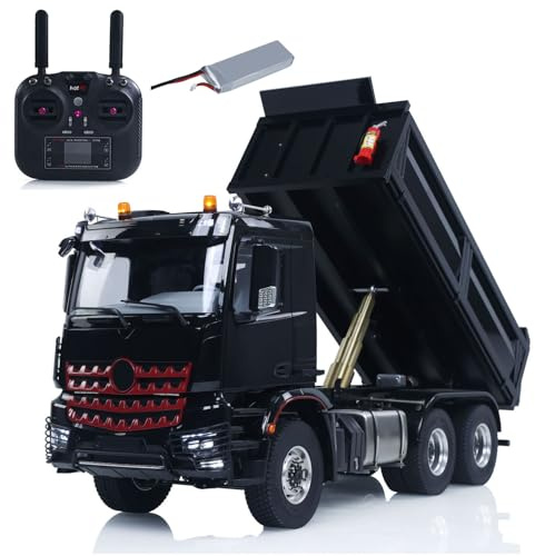 TOUCAN RC HOBBY 6X6 Metallchassis 3348 RC Hydraulik-Dumper 1/14 Funkgesteuerter Kipper Keine Verriegelung Licht Sound Radio Batterie BAU-LKW RTR