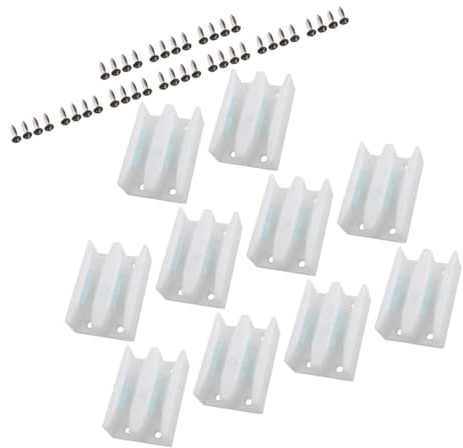 COLLBATH 10pcs Shower Door Blocks Bumpers for Glass Sliding Doors Anti-Swing Buffer Stopper with Screws Easy Installation for Bathroom and Shower Enclosure