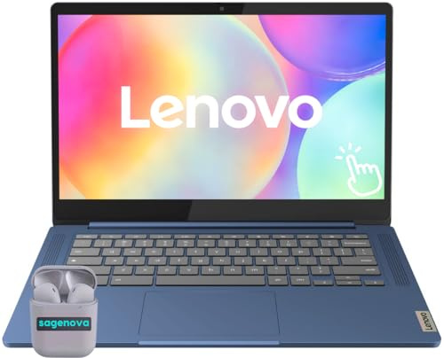 Lenovo IdeaPad 3i 15.6 FHD Chromebook Laptop, Intel Celeron, 4GB RAM, 64GB eMMC Storage, Wi-Fi 6, SD Card Reader, Chrome OS, SageNova Earphones, Arctic Grey