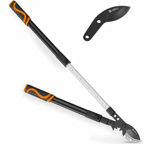 AIRAJ Anvil Tree Loppers Heavy Duty Telescopic 67-100cm,Sk5 Blades,7cm Cut | Replaceable Blades. Suitable for pruning garden trees, shrubs and thick, low-lying or tall branches